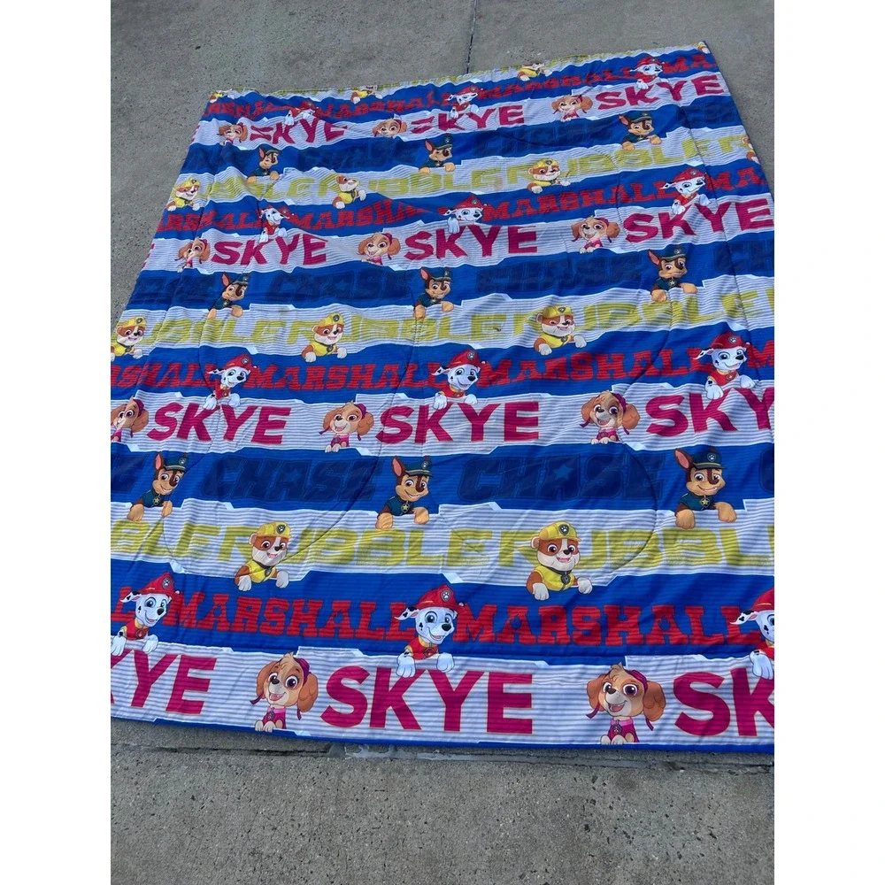 Nickelodeon Paw Patrol Comforter Blue Chase Marshall Kids Reversible